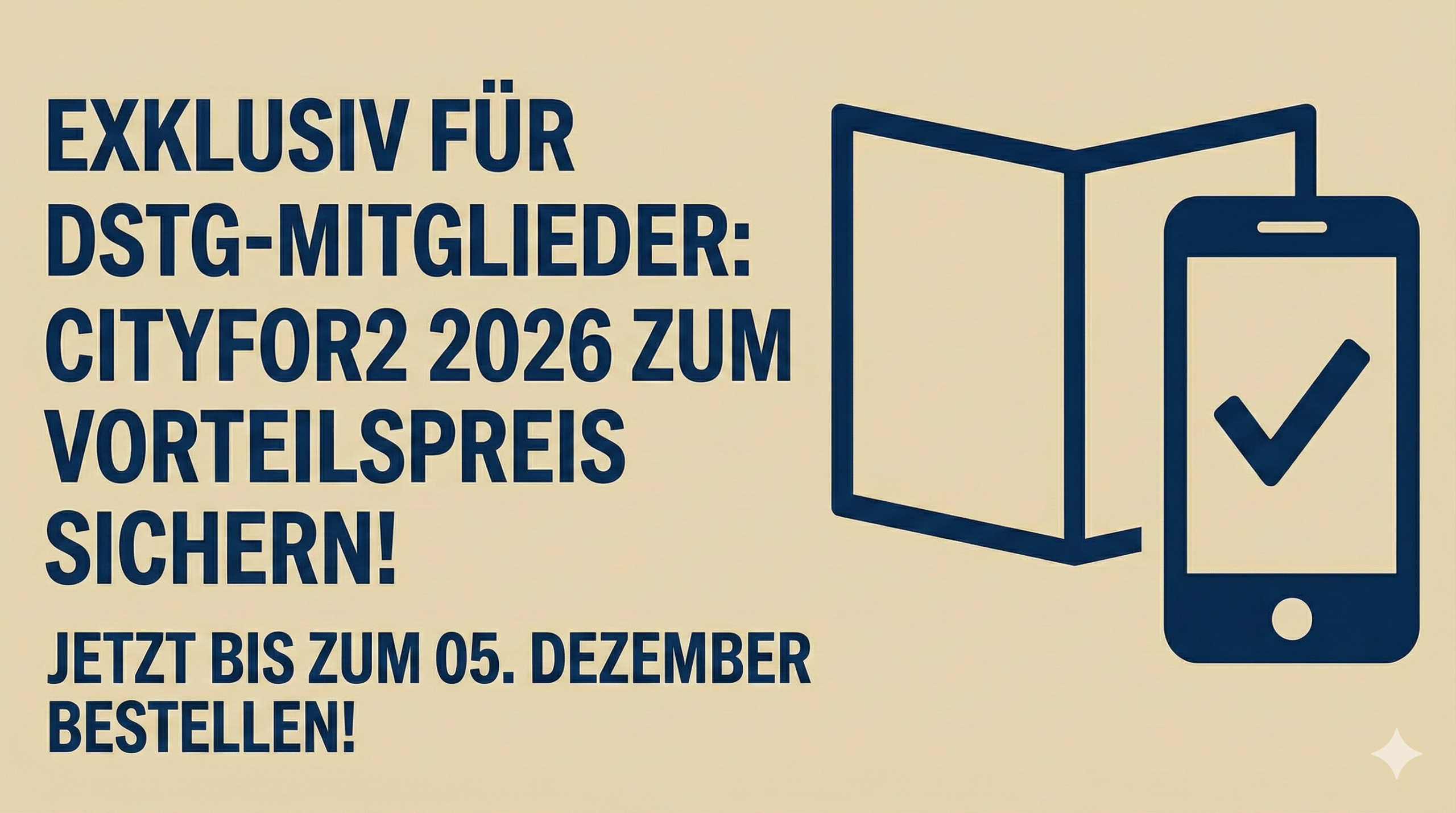 Exklusiv für DSTG-Mitglieder: cityfor2 2026 zum Vorteilspreis sichern!